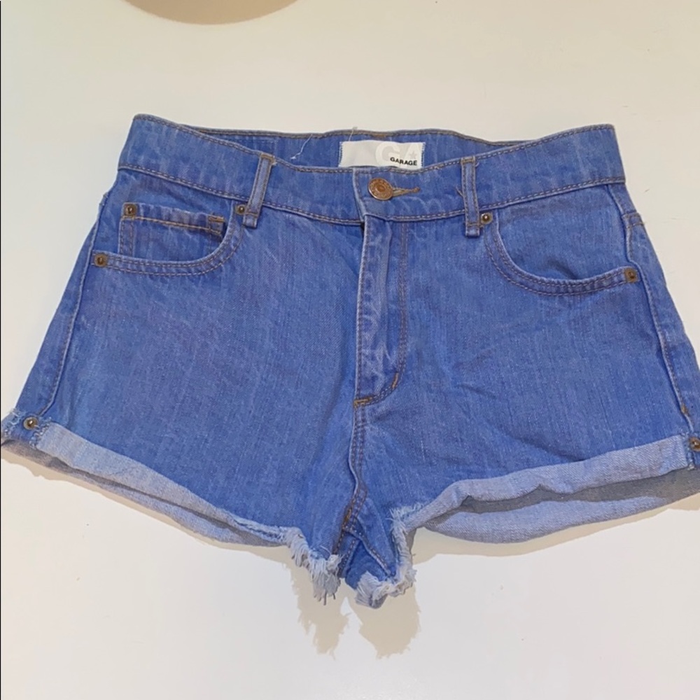 High waisted jean shorts